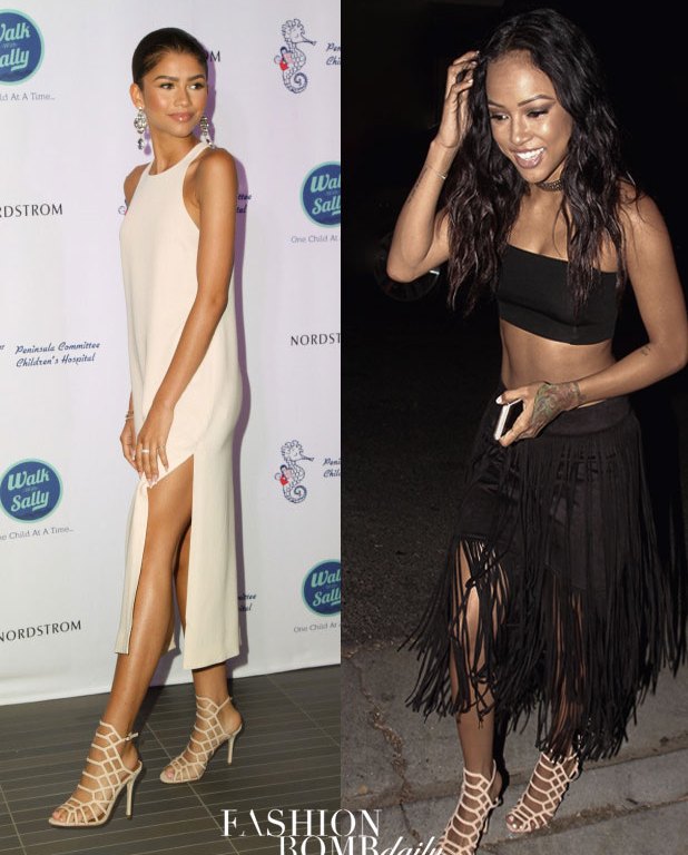 Who Wore it Better? Karrueche Tran vs. Zendaya in Schutz Juliana Sandals