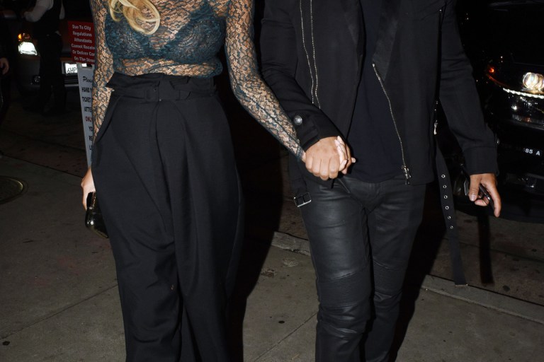 Hot! or Hmm…: Chrissy Teigen’s Craig’s Restaurant Femmes D’Armes Green Lace Mock Neck Top