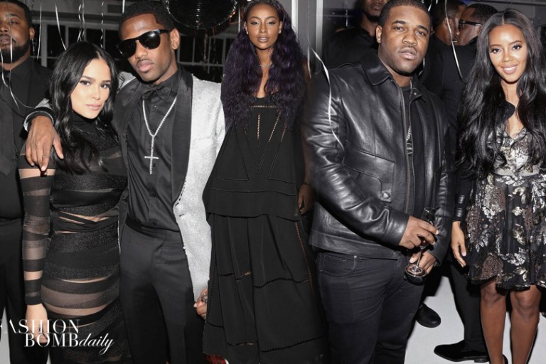 Splurge: Emily B’s Fabolous Platinum Birthday Party Emilio Pucci Black Banded Wool and Mesh Dress + On the Scene with Swizz Beatz, Diddy, Justine Skye, and More!