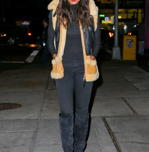 Splurge: Ciara’s New York City Coach Fall 2015 Black Leather Shearling Vest