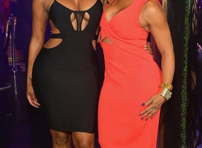 Steal: Porsha Williams’s Instagram Hot Miami Styles Black Cut Out Peep Hole Mesh Insert Sleeveless Bandage Dress