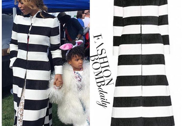 Hot! or Hmmm: Beyoncé’s White House Easter Egg Hunts Alice & Olivia Black and White Stripe Jacket