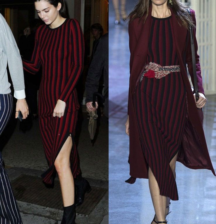 Hot! or Hmm… Kendall Jenner’s Christian Dior Fall 2016 Show Afterparty Altuzarra Fall 2016 Striped Amelia Knit Dress