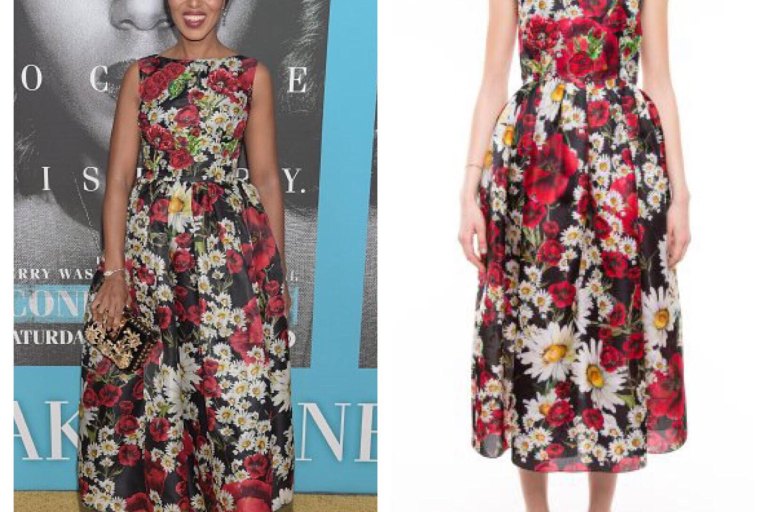 Splurge: Kerry Washington’s <i>Confirmation</i> Premiere Dolce & Gabbana Poppy Floral Printed Dress