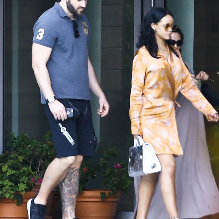 Splurge: Rihanna’s Miami Dries Van Noten Printed Satin Coat