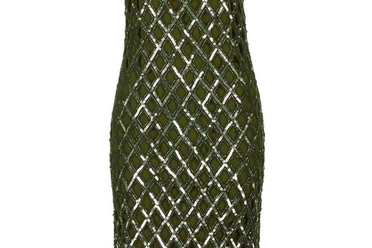 Bomb Product of the Day: Topshop’s Limited Edition Olive Green Embellished Midi Dress