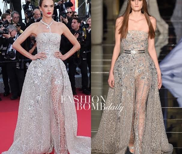 Hot or Hmm…: Alessandra Ambrosio’s The Last Face Premiere Cannes Film Festival Zuhair Murad Spring 2016 Couture Strapless Jumpsuit