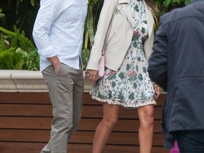 Splurge: Jessica Alba’s Culina Modern Italian Dior Diorama 1 Sunglasses, alice + olivia Tari Floral Embroidered Dress, and Saint Laurent Candy Leather Platform Sandals