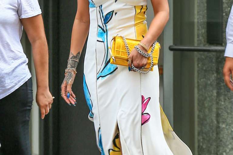 Splurge: Rihanna’s New York City Adam Selman Source Slip Dress