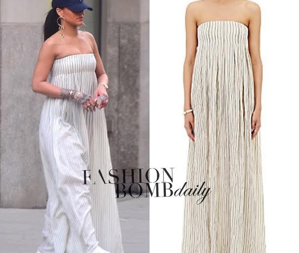 Splurge: Rihanna’s New York City Brock Collection Tan Dilly Maxi Dress