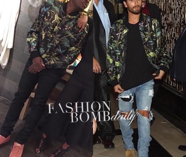 Who Wore it Better? Pusha T vs Scott Disick in Gucci’s Fall 2016 Tropical Print Silk Bomber Jacket