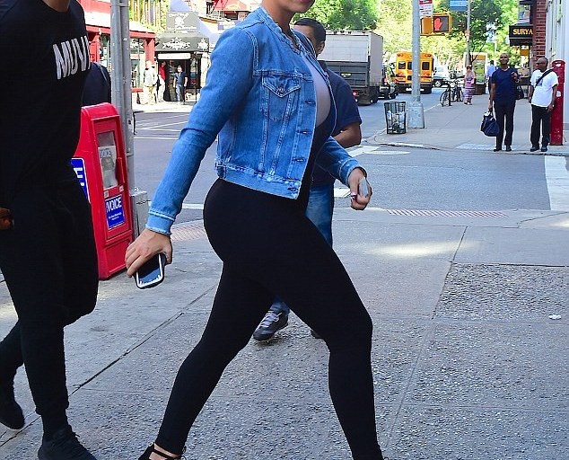 Splurge: Amber Rose’s New York City Aquazzura Beverly Hills Plateau Suede Lace-Up Strappy Sandals