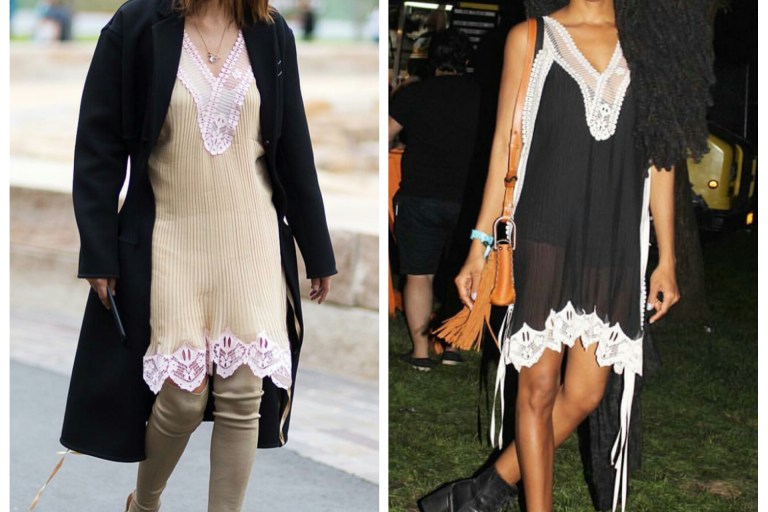 Who Wore It Better? TK Wonder vs Christine Centenera in Chloé’s Spring 2016 Sheer Lace-Trimmed Dress