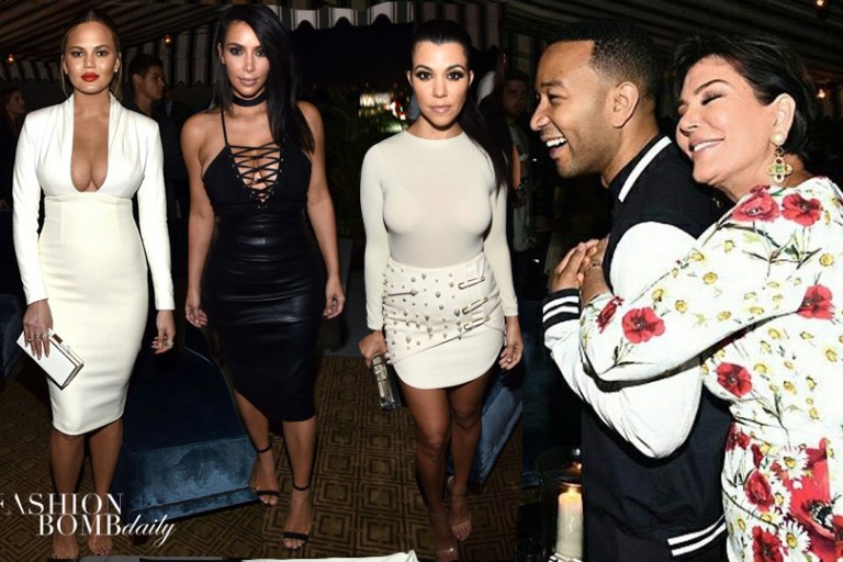 On The Scene: GQ’s 10th Annual Love, Sex & Madness Issue Party featuring Kim Kardashian West in a Jitrois Black Lace Up Dress, Chrissy Teigen in a Sergio Hudson Ivory Wool and Crepe Deep Plunge Dress, Kris Jenner in a Dolce Gabbana Red Floral Dress, and More!