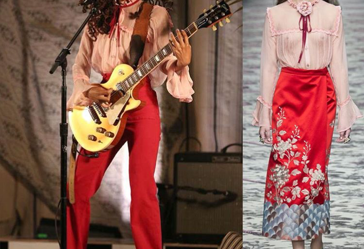 Hot! or Hmm: Halle Bailey’s BET Awards Gucci Spring 2016 Pink Blouse and Red Pants