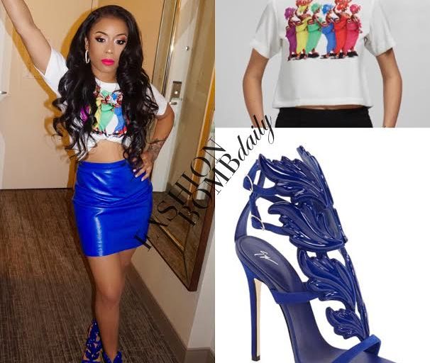 Hot or Hmm…: Keyshia Cole’s Limlight Indy Zena Presley Otto Top and Giuseppe Zanotti Cruel Wing Cobalt Blue Sandals