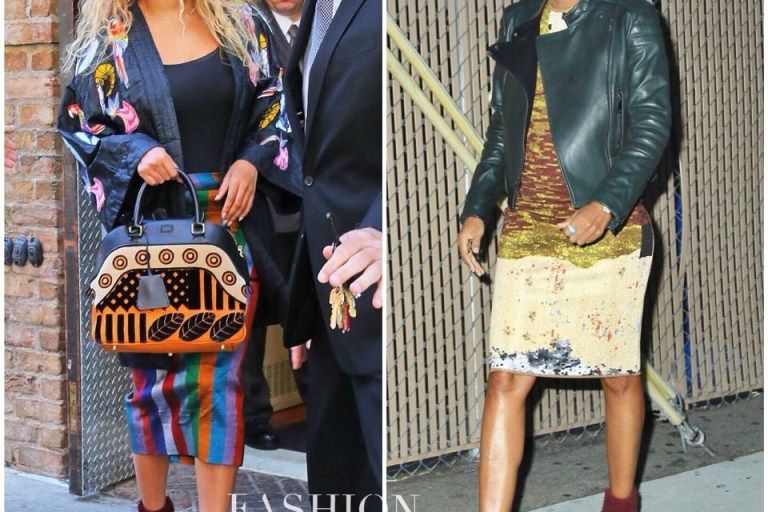 Who Wore It Better? Beyoncé vs Robin Roberts in Azzedine Alaïa Burgundy Fringe Suede Sandals