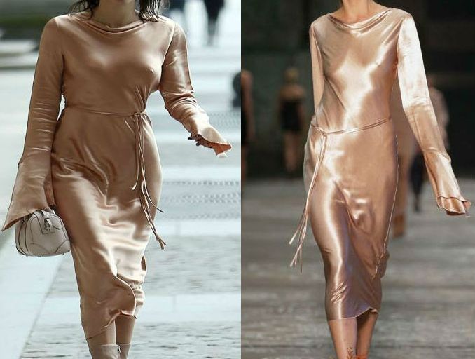 Hot! or Hmm… Kendall Jenner’s Paris Bec & Bridge Resort 2016 Blush Satin Belted Midi Dress