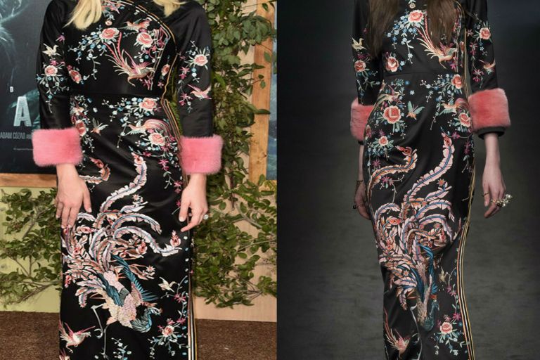 Hot! or Hmm… Margot Robbie’s <em>The Legend of Tarzan</em> Hollywood Premiere Gucci Fall 2016 Floral Embroidered Fur Cuff Gown