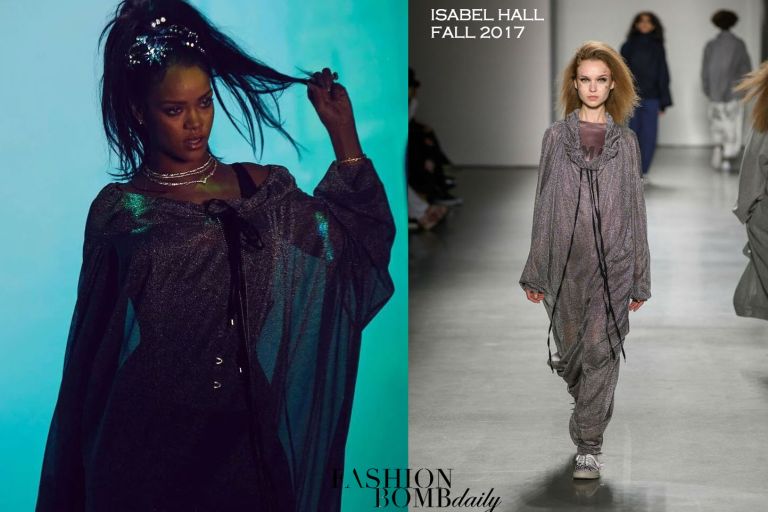 Hot! or Hmm… Rihanna’s “This Is What You Came For” Music Video Isabel Hall Fall 2017 Glitter Jumpsuit and Maison Close’s Villa Bel Ami Catsuit