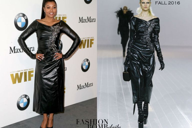 Hot! or Hmm… Taraji P. Henson’s Women In Film 2016 Crystal + Lucy Awards Marc Jacobs Fall 2016 Black Leather Embellished Ruched Dress + Excerpts From Her Excellence in Television Honoree Speech