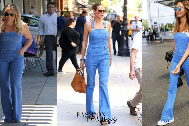 Who Wore It Better? Heidi Klum vs. Jourdan Dunn vs. Hilary Duff in Stella McCartney’s Stretch Denim Overalls