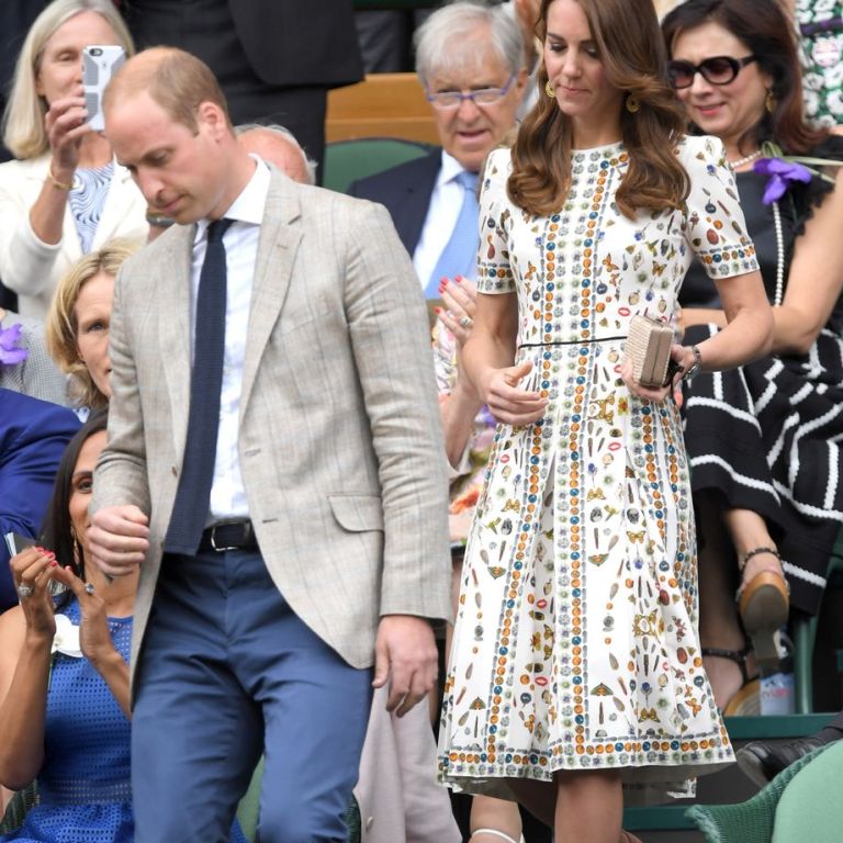 Splurge: Dutchess of Cambridge Kate Middleton’s Wimbledon Alexander McQueen Fall 2016 Obsession Short Sleeve Silk Dress
