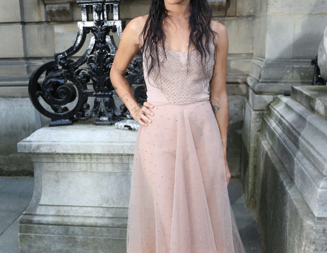 Hot! or Hmm… Zoe Kravitz’s Valentino Fall 2016 Couture Fashion Show Valentino Fall 2016 Blush Embellished Tulle Gown