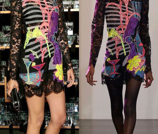 Hot! or Hmm… Camilla Belle’s Marc Jacobs Divine Decadence Fragrance Dinner Marc Jacobs Resort 2017 Lace Embroidered Mini Dress