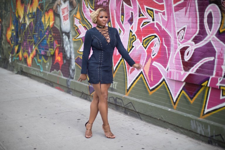 Claire’s Life: The 2016 VH1 Hip Hop Honors Wearing an Intermix Suede Lace Up Mini Dress and Giuseppe Zanotti Harmony Sandals