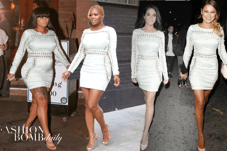 Celebs Love: House of CB’s Peyton Mint Jacquard Mini Dress