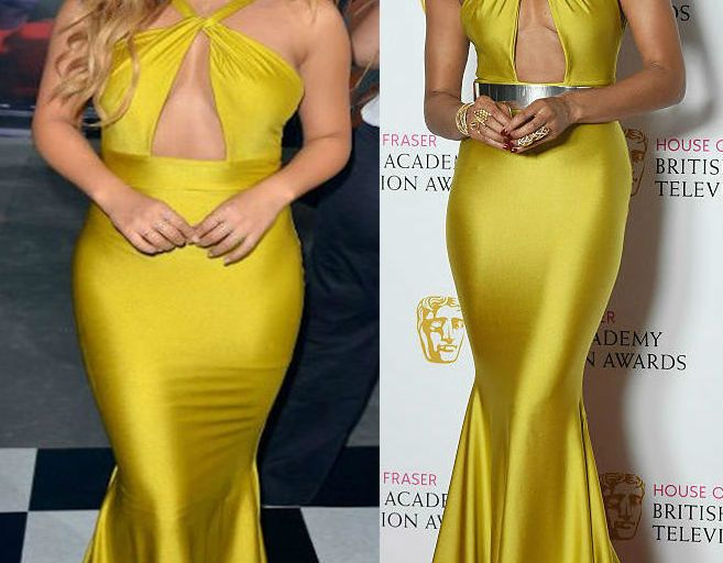 Who Wore It Better? Becky G vs. Alesha Dixon in Michael Costello’s Cutout Gown
