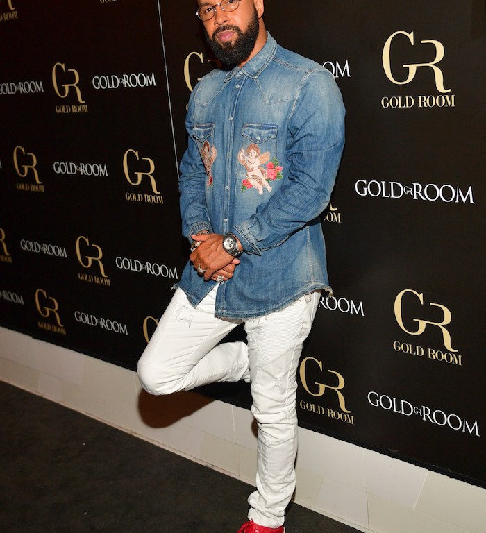 Men’s Fashion Flash: Kenny Burns’s Gold Room Atlanta Dolce & Gabbana Angel Patch Denim Shirt