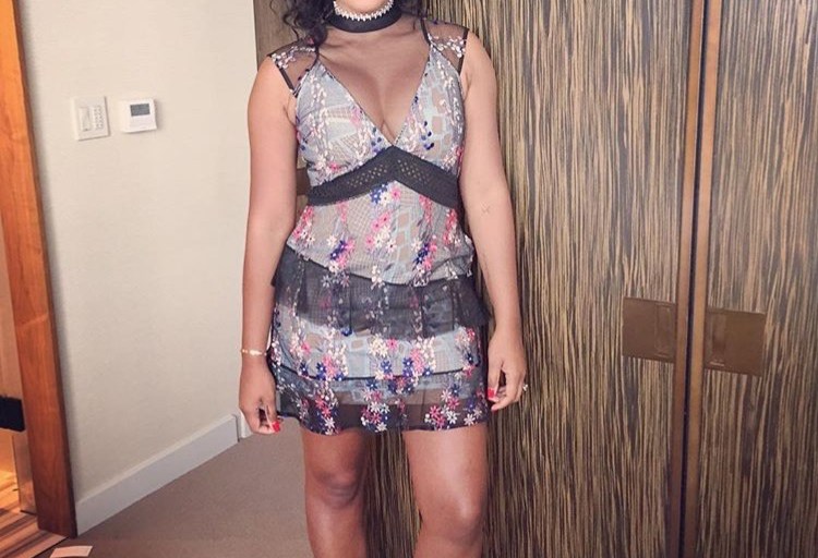 Splurge: Ayesha Curry’s Instagram Self Portrait Floral Vine Overlay Layered Ruffle Cap Sleeve Mini Dress