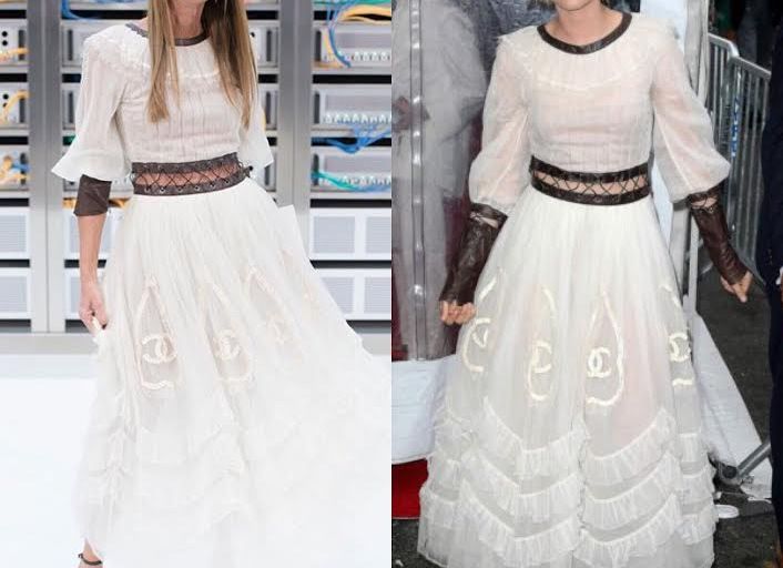 Who Wore it Better? Anna Dello Russo vs Kristen Stewart in Chanel ‘s Fall 2016 White Ruffle Dress
