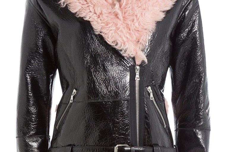 Bomb Product of the Day: Sandy Liang’s Leather and Shearling Biker Jacket