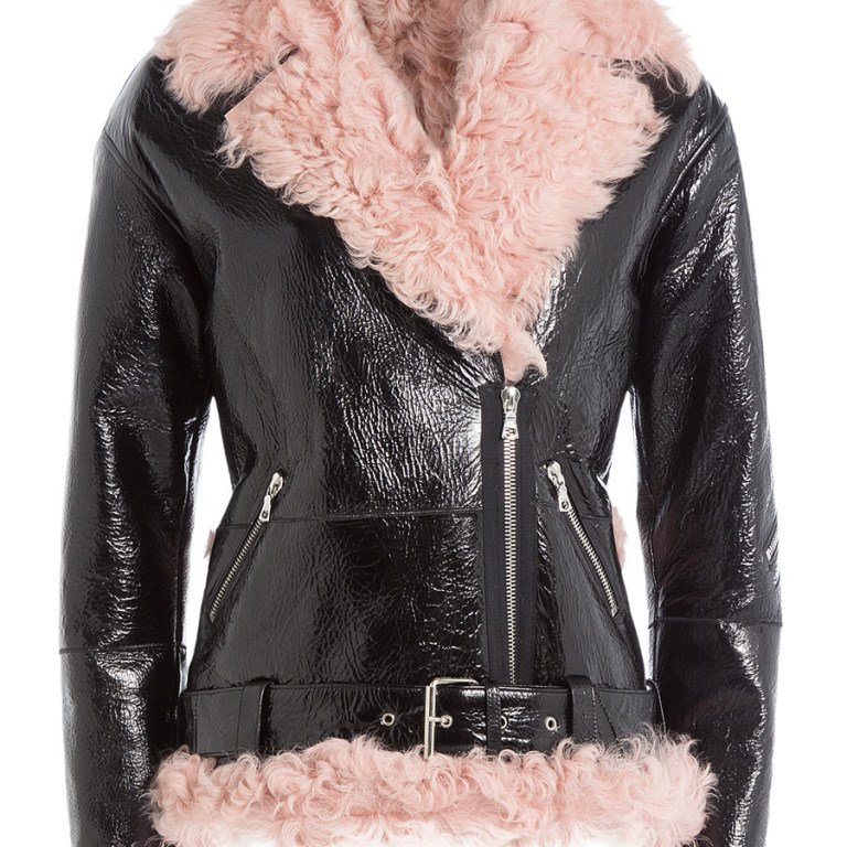 Bomb Product of the Day: Sandy Liang’s Leather and Shearling Biker Jacket