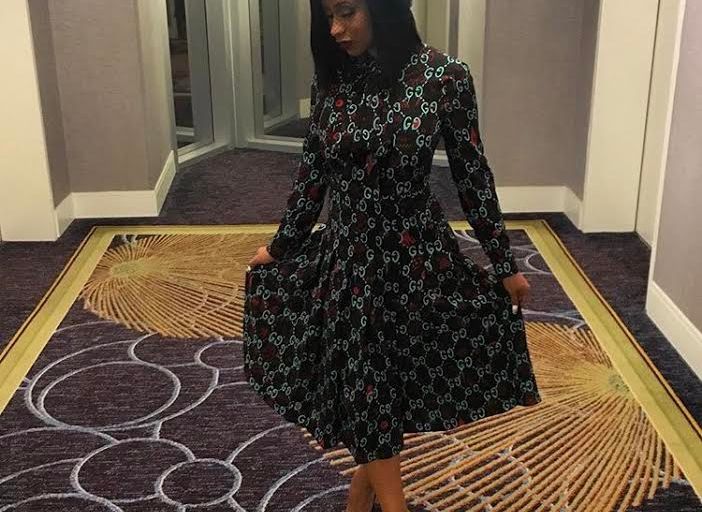Splurge: Cardi B’s Revolt Conference GucciGhost Printed Silk Dress
