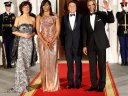 michelle obama rose gold dress Congratulations to Barack and Michelle Obama on the opening of the Obama Presidential Center It's so special to see this Versace dress, worn by First Lady @michelleobama on October 18th 2016