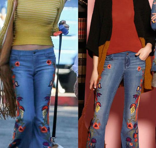 Hot! or Hmm… Amal Clooney’s Los Angeles alice + olivia Pre-Fall 2016 Floral Embroidered Flare Jeans