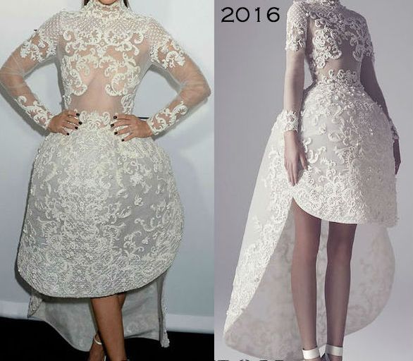 Hot! or Hmm… Cara Santana’s 2016 amfAR Inspiration Gala Ashi Studio Spring 2016 White Embellished High Neck Gown