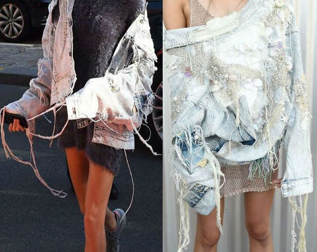 Hot! or Hmm… Hailey Baldwin’s George IV Hotel 5:31 JÉRÔME Spring 2017 Swarovski Embellished Denim Jacket