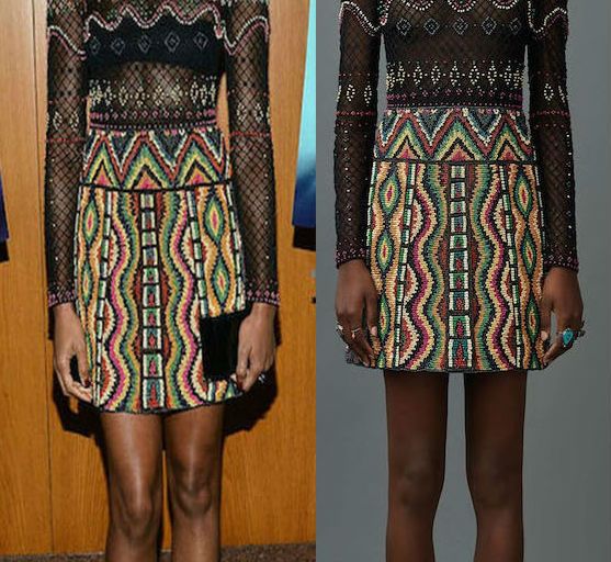Hot! or Hmm… Naomie Harris’s <em>Moonlight</em> Los Angeles Premiere Valentino Resort 2017 Multicolor Long Sleeve Beaded Mini Dress