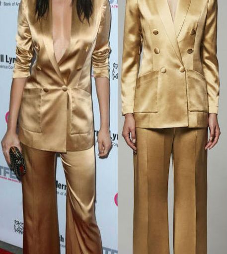 Hot! or Hmm… Shay Mitchell’s 2016 Outfest Legacy Awards Kayat Fall 2016 Gold Double Breasted Suit