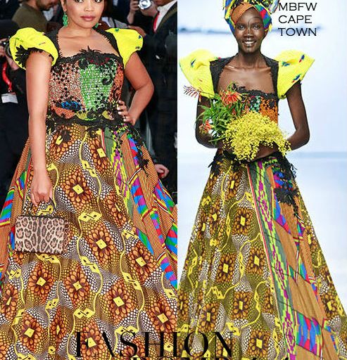 Hot! or Hmm… Terry Pheto’s <em>A United Kingdom</em> 60th BFI London Film Festival Opening Night Gala Marianne Fassler 2015 MBFW Cape Town Printed Gown