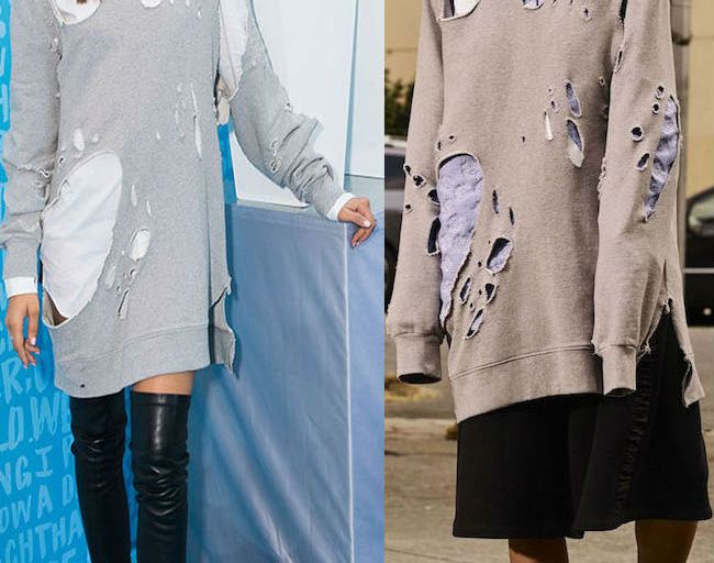 Hot! or Hmm… Zendaya Coleman’s WE Day Toronto Public School Spring 2017 Grey Destructed Sweater, White Button Front Shirt, and Paul Andrew for Barbie Liberty Boots