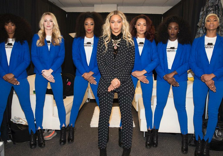 Splurge: Beyonce’s <i>Get Out The Vote</i> Cleveland Concert $2,630 Givenchy Cross Print Blazer and $650 Crepe Ankle-Grazer Trousers