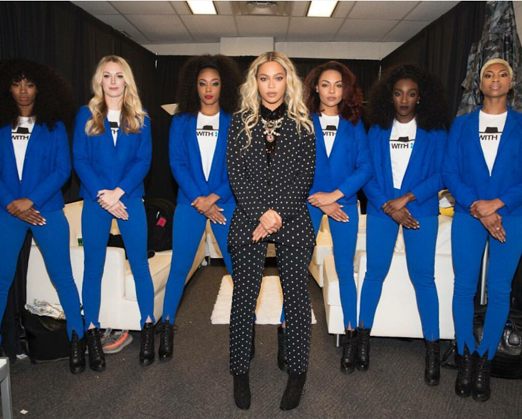 Splurge: Beyonce’s <i>Get Out The Vote</i> Cleveland Concert $2,630 Givenchy Cross Print Blazer and $650 Crepe Ankle-Grazer Trousers