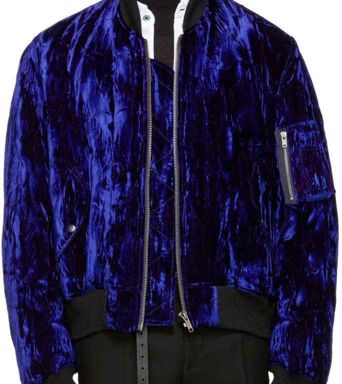 Bomb Product of the Day: Haider Ackermann’s Blue Velvet Bomber Jacket