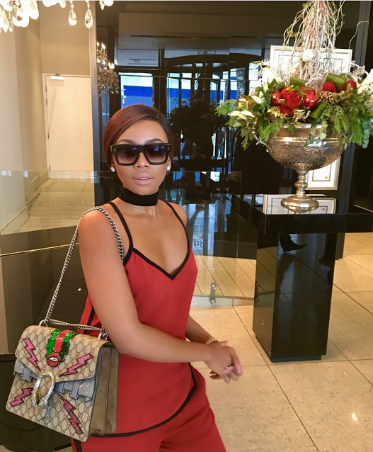 Splurge: Bonang Matheba’s Instagram $3,800 Gucci Dionysus GG Supreme Embroidered Bag